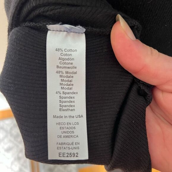 Michael Stars Natalie Square Neck ribbed ruched midi dress - Picture 14 of 16